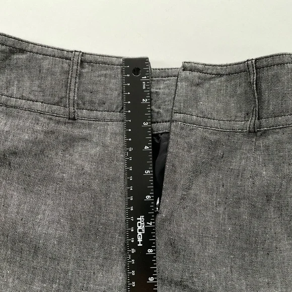 Banana Republic Chambray Tie Waist Skirt Sz 0 Mini Office Siren Casual Chic - Picture 8 of 12